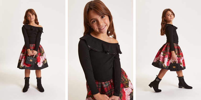 Świąteczna spódnica dla dziewczynki Monnalisa 71F701